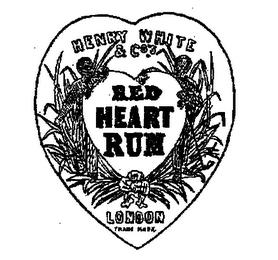 HENRY WHITE AND CO.'S RED HEART RUM LONDON trademark