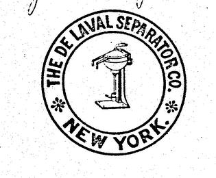 THE DE LAVAL SEPARATOR CO. NEW YORK. trademark