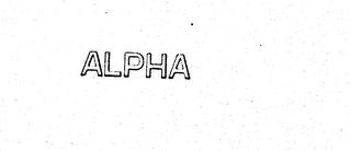 ALPHA trademark