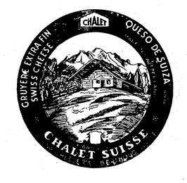 CHALET SUISSE GRUYERE EXTRA FIN SWISS CHEESE QUESO DE SUIZA CHALET trademark