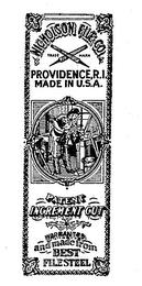 NICHOLSON FILE CO. PROVIDENCE, R.I. MADE IN U.S.A. PATENT INCREMENT CUT WARRANTED AND MADE FROM BEST FILE STEEL trademark