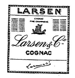 LARSEN COGNAC FINE CHAMPAGNE LARSEN & CO COGNAC trademark