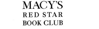 MACY'S RED STAR BOOK CLUB trademark