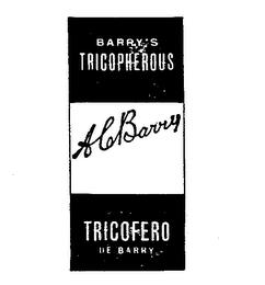 BARRY'S TRICOPHEROUS TRICOFERO DE BARRY AL BARRY trademark