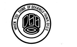 WHEN YOU THINK OF BEARINGS-THINK OF US D trademark