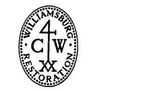 WILLIAMSBURG RESTORATION CW 4 XX trademark