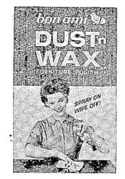 DUST N WAX BONAMI FURNITURE POLISH SPRAY ON WIPE OFF! trademark