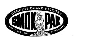 GENUINE OZARK HICKORY SMOK PAK FOR STEAKS FOWL OTHER MEATS trademark