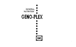 GENERAL NUTRITION GENO-PLEX GNC trademark