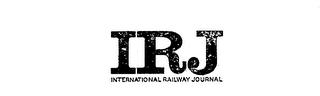 IRJ INTERNATIONAL RAILWAY JOURNAL trademark