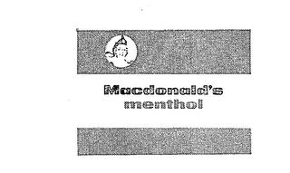 MACDONALD'S MENTHOL trademark