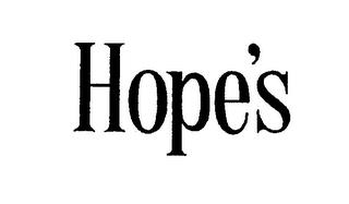 HOPE'S trademark