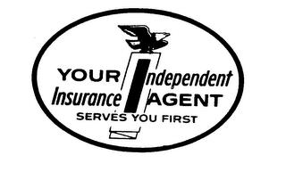 YOUR INDEPENDENT INSURANCE AGENT SERVES YOU FIRST trademark