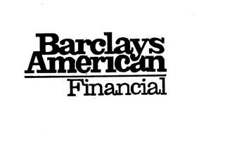 BARCLAYS AMERICAN FINANCIAL trademark