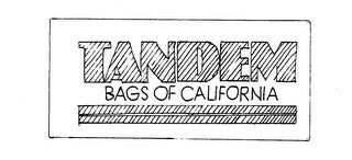 TANDEM BAGS OF CALIFORNIA trademark