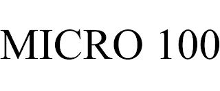 MICRO 100 trademark