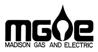 MG&E MADISON GAS AND ELECTRIC trademark