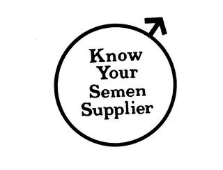 KNOW YOUR SEMEN SUPPLIER trademark