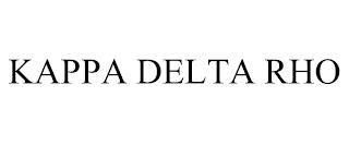 KAPPA DELTA RHO trademark