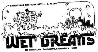 WET DREAMS EVERYTHING FOR YOUR BATH... & AFTER trademark