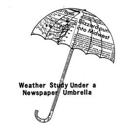 WEATHER STUDY UNDER A NEWSPAPER UMBRELLA trademark