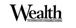 WEALTH THE PERSONAL GUIDE TO INVESTMENT PLANNING trademark