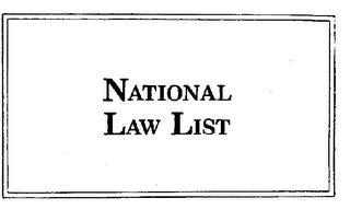 NATIONAL LAW LIST trademark