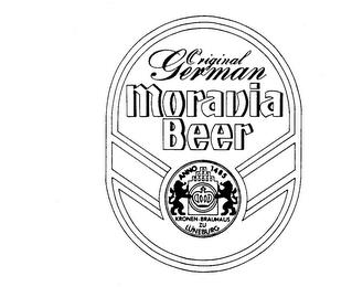 ORIGINAL GERMAN MORAVIA BEER ANNO 1485 KRONEN-BRAUHAUS ZU LUNEBURG trademark