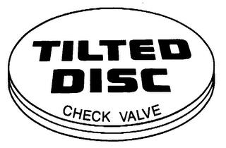 TILTED DISC CHECK VALVE trademark