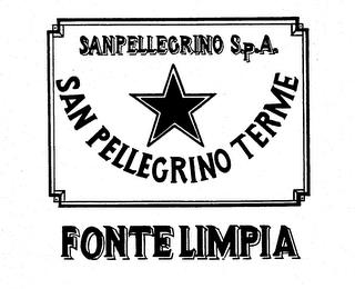 SANPELLEGRINO S.P.A. SAN PELLEGRINO TERME FONTE LIMPIA trademark