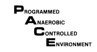 PACE PROGRAMMED ANAEROBIC CONTROLLED ENVIRONMENT trademark