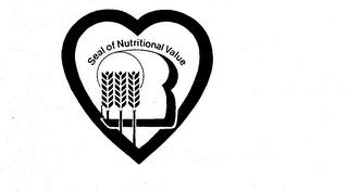 SEAL OF NUTRITIONAL VALUE trademark