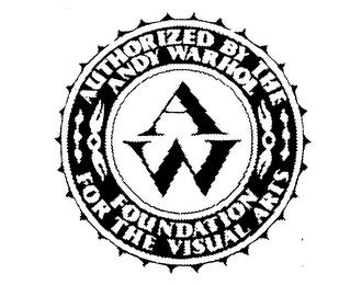 AW AUTHORIZED BY THE ANDY WARHOL FOUNDATION FOR THE VISUAL ARTS trademark