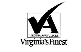 VIRGINIA AGRICULTURE VIRGINIA'S FINEST trademark