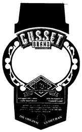 GUSSET BRAND DIAMOND GUSSETT EVERY STITCH GUARANTEED trademark