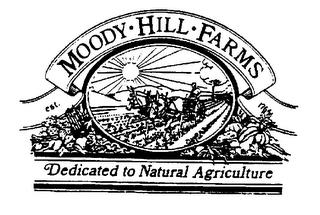 MOODY-HILL-FARMS DEDICATED TO NATURAL AGRICULTURE EST. 1764 trademark