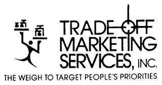 TRADE-OFF MARKETING SERVICES, INC. THE WEIGH TO TARGET PEOPLE'S PRIORITIES trademark