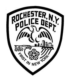 ROCHESTER, N.Y. POLICE DEPT. FIRST IN NEW YORK trademark