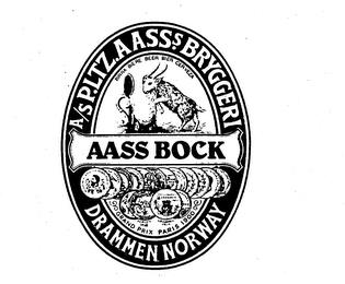 A/S P.LTZ.AASS.S BRYGGERI AASS BOCK DRAMMEN NORWAY GRAND PRIX PARIS 1900 BIRRA BIERE BEER BIER CERVEZA trademark