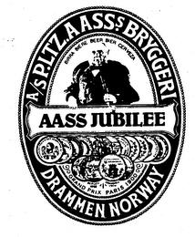 A/S P.LTZ.AASS.S BRYGGERI AASS JUBILEE DRAMMEN NORWAY GRAND PRIX PARIS 1900 BIRRA BIERE BEER BIER CERVEZA trademark