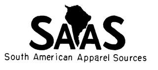 SAAS SOUTH AMERICAN APPAREL SOURCES trademark