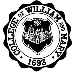 COLLEGE OF WILLIAM AND MARY 1693 trademark