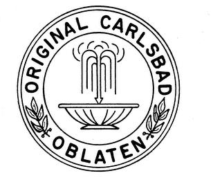 ORIGINAL CARLSBAD OBLATEN trademark