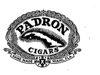 PADRON CIGARS HAND MADE MIAMI, FLA. P trademark