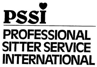 PSSI PROFESSIONAL SITTER SERVICE INTERNATIONAL trademark