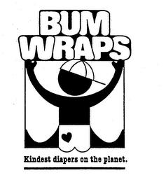 BUM WRAPS KINDEST DIAPERS ON THE PLANET. trademark