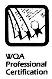 WQA PROFESSIONAL CERTIFICATION trademark