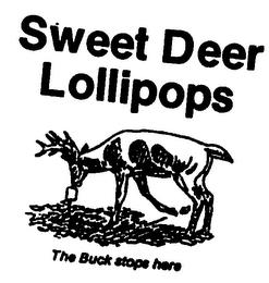 SWEET DEER LOLLIPOPS THE BUCK STOPS HERE trademark