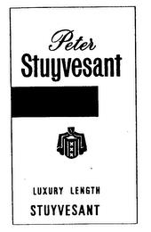 PETER STUYVESANT LUXURY LENGTH STUYVESANT trademark