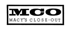 MCO MACY'S CLOSE-OUT trademark